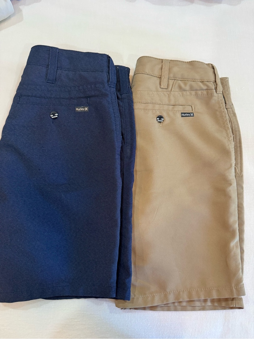 Hurley Boy’s Navy and Khaki shorts, set of 2